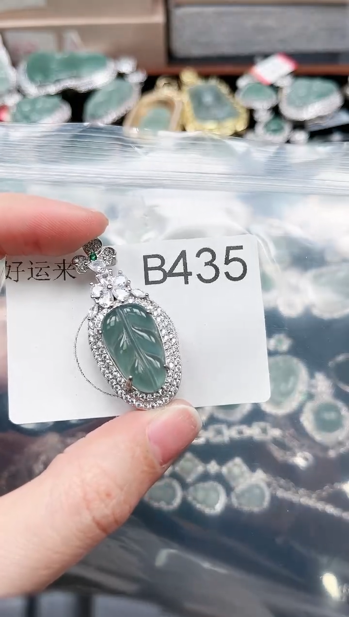 【闪购商品】翡翠颈饰未镶嵌435赠皮绳