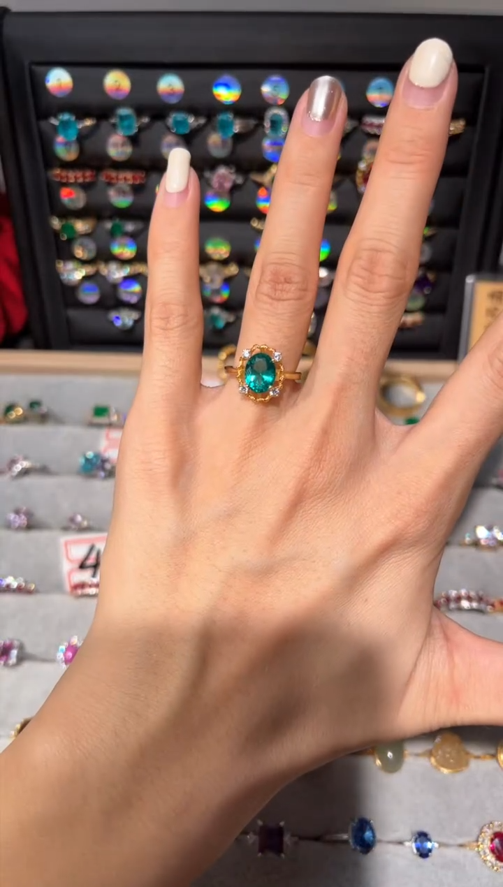 【闪购商品】碧玺戒指银S925镶嵌0000