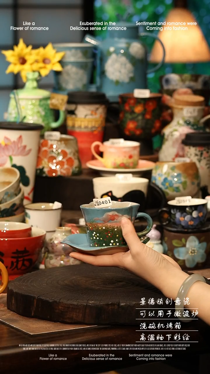 陶瓷景德镇高温釉下彩手工手绘款式@A0401@