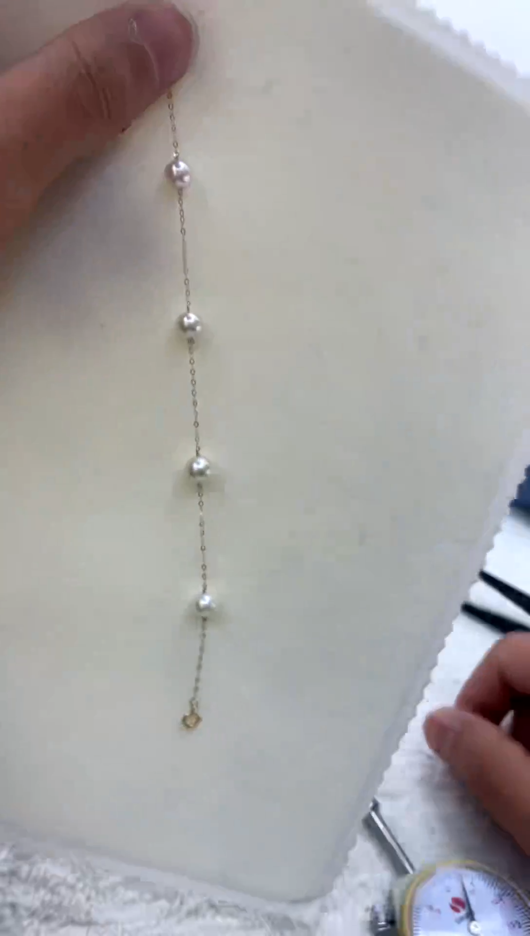 18K金镶嵌手绳海水珍珠6-7