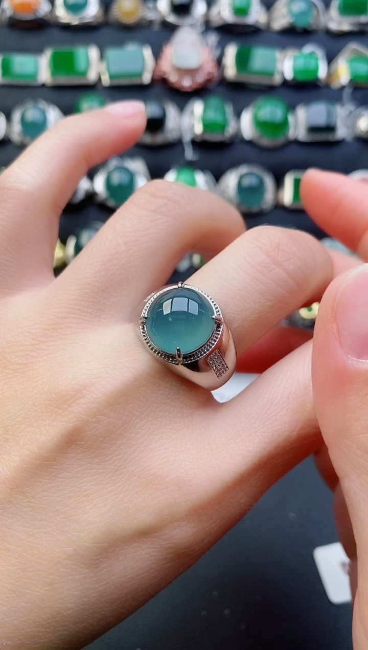 【闪购商品】翡翠戒指银S925镶嵌111111