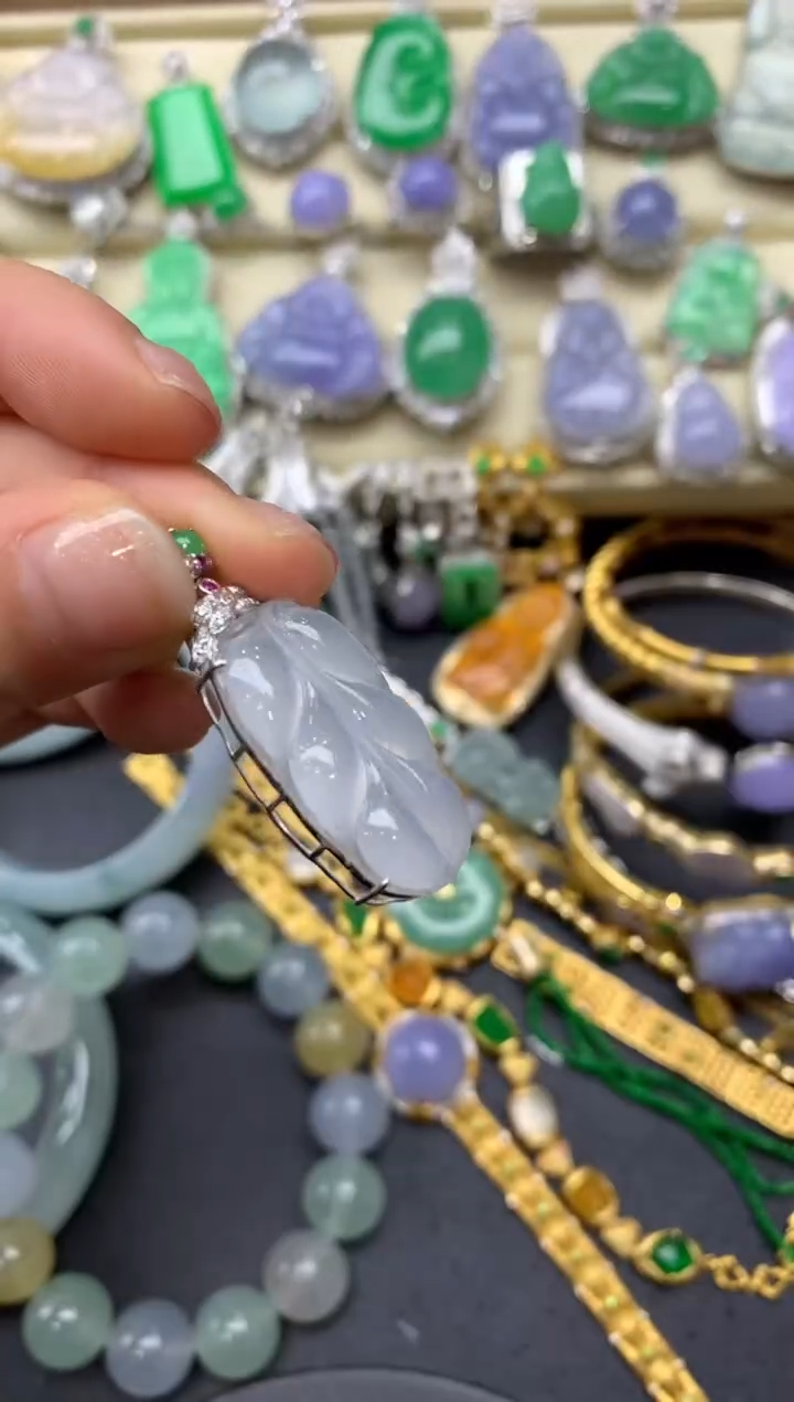 【闪购商品】翡翠颈饰18K金镶嵌417-中国好珍宝