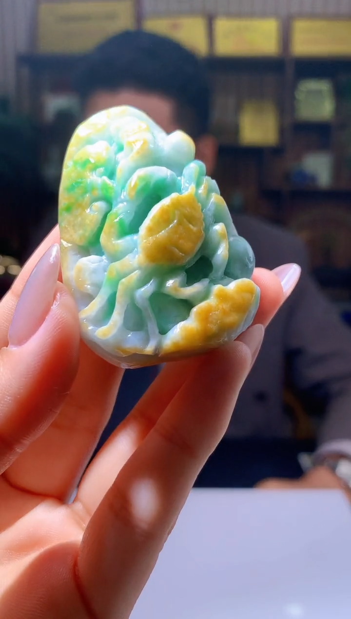 定制翡翠未镶嵌1071hm-毛货挂件19