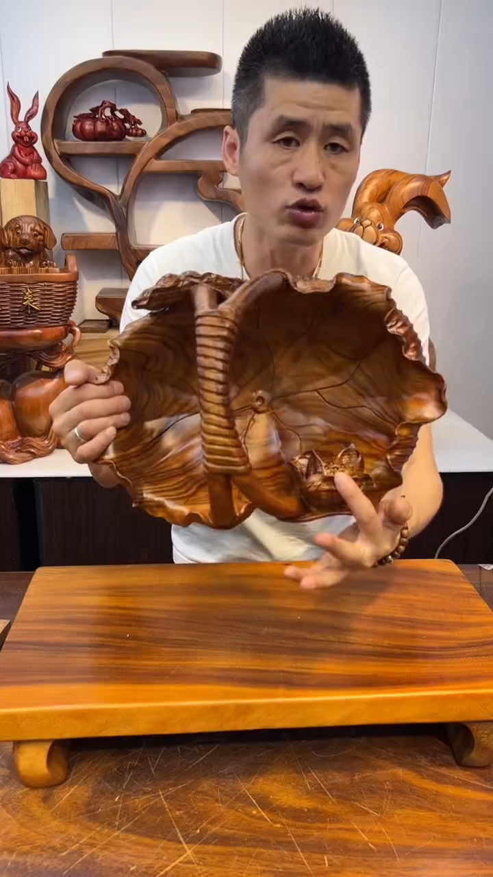 木森活林（荷花新款果篮）创意手工收纳果篮