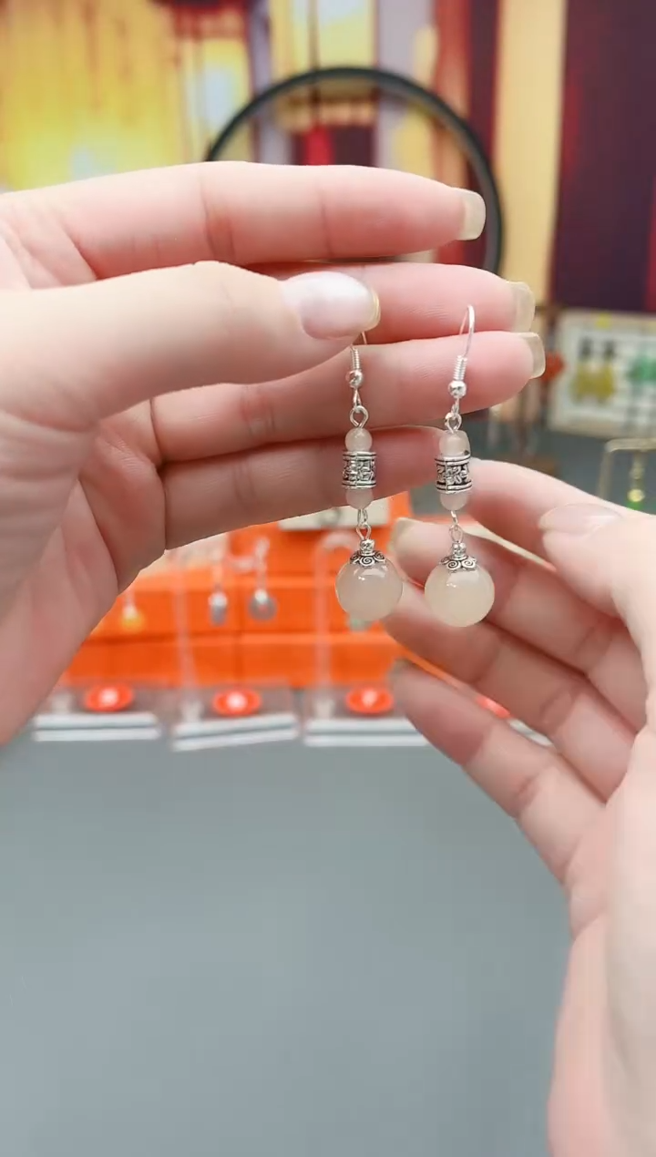 未镶嵌耳钉玛瑙/玉髓338