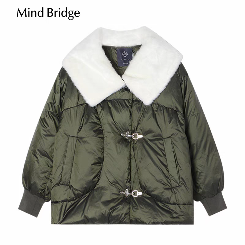 MB冬季时尚军绿色百搭休闲羽绒服6953