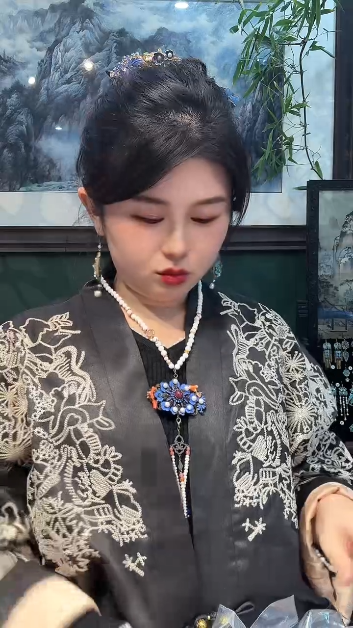 大理石铁合金非遗手工首饰