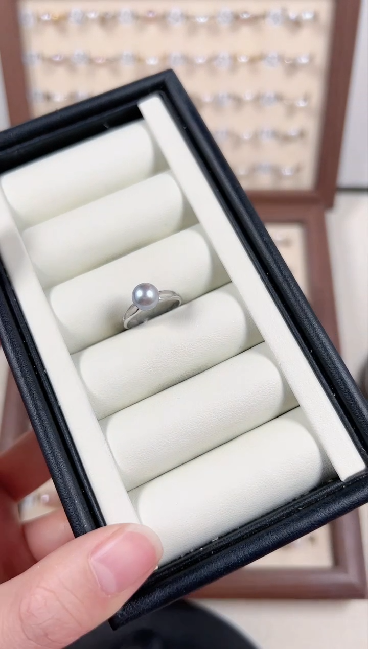 【闪购商品】海水珍珠戒指银S925镶嵌15号
