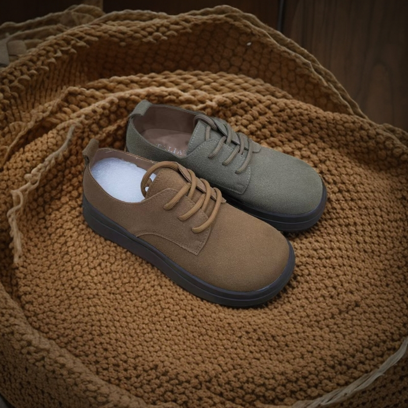 TALIA/特丽雅舒适时尚百搭反绒软底平底低帮乐福勃肯鞋93146020S