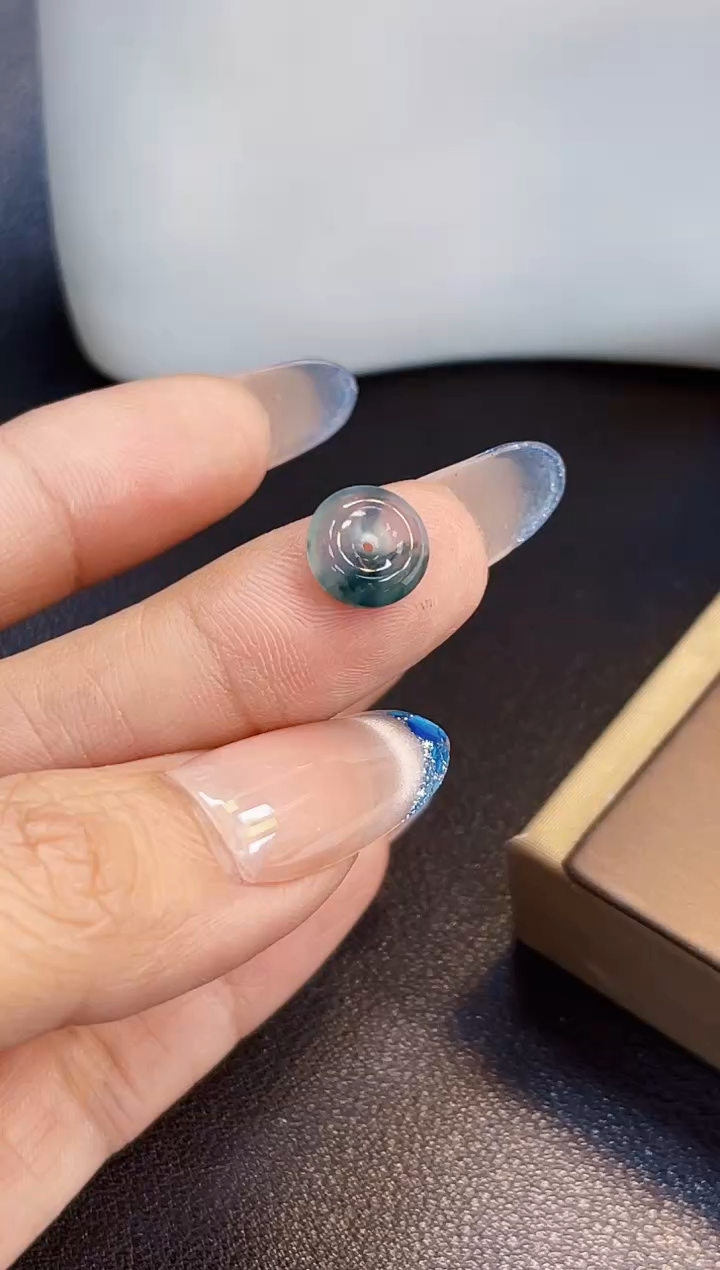 裸石翡翠FSSQ04飘花扣子
