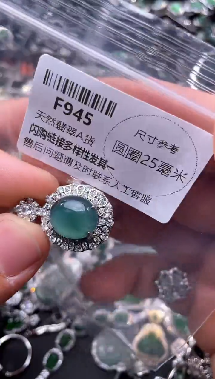 翡翠未镶嵌颈饰F945吊坠