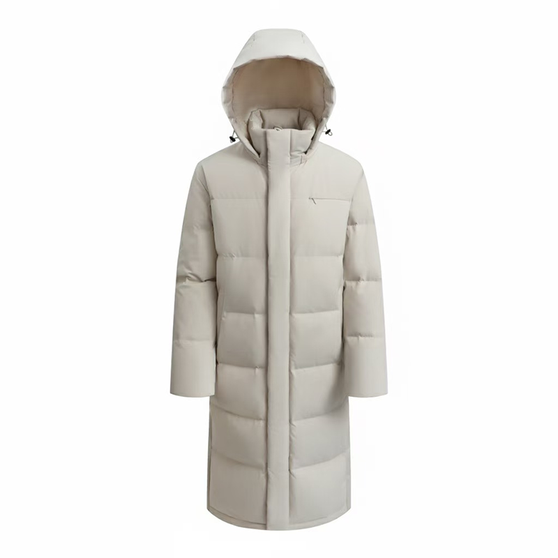 凡客长款可拆连帽加厚羽绒服