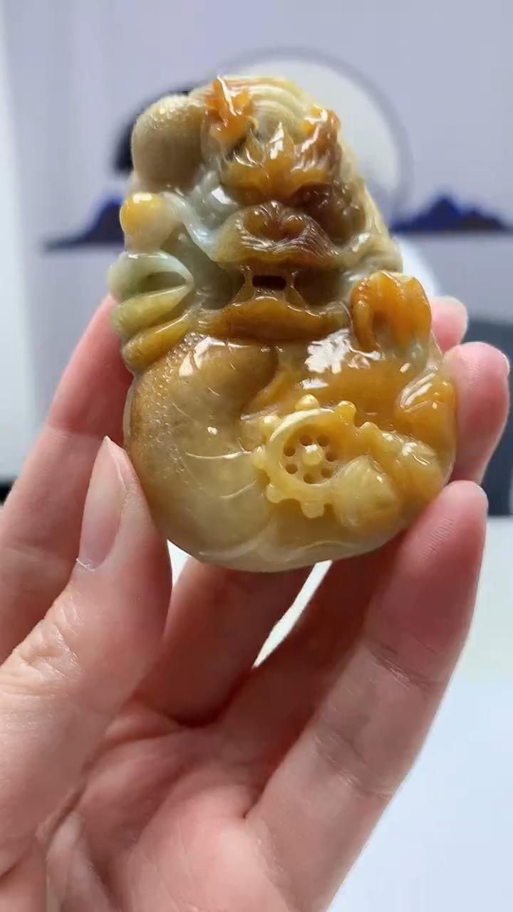 【闪购商品】定制翡翠未镶嵌5028zm-毛货龙牌252