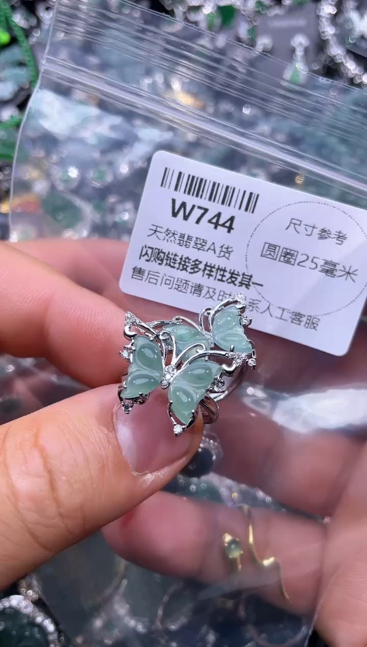 【闪购商品】翡翠颈饰未镶嵌W744戒指 多样性发其一