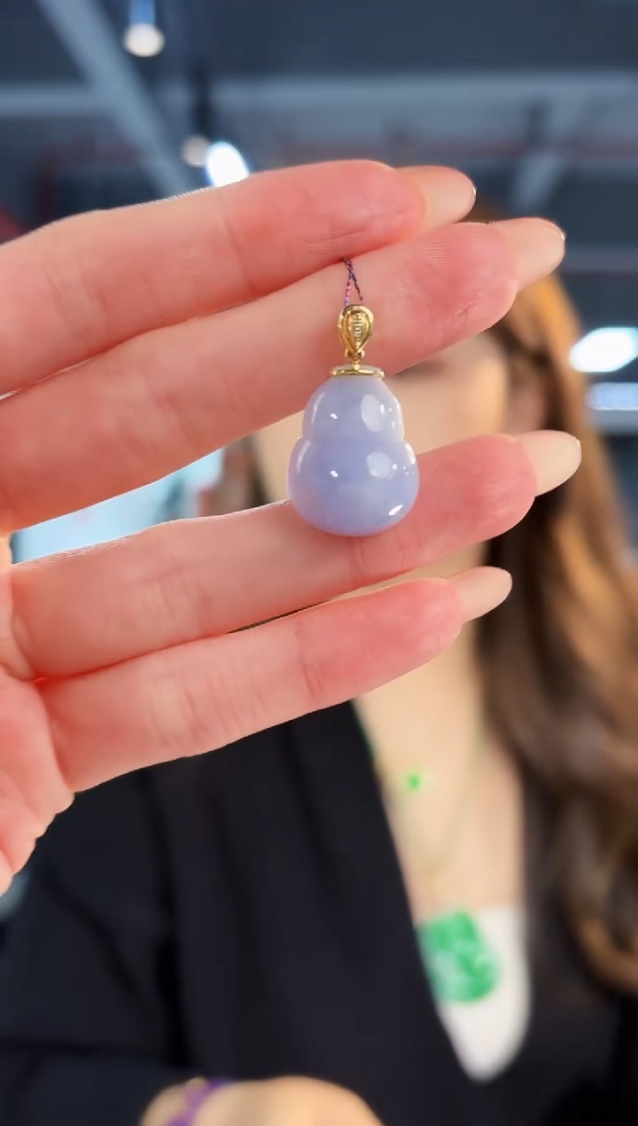 【闪购商品】翡翠颈饰18K金镶嵌缅料A货/支持复检/一件