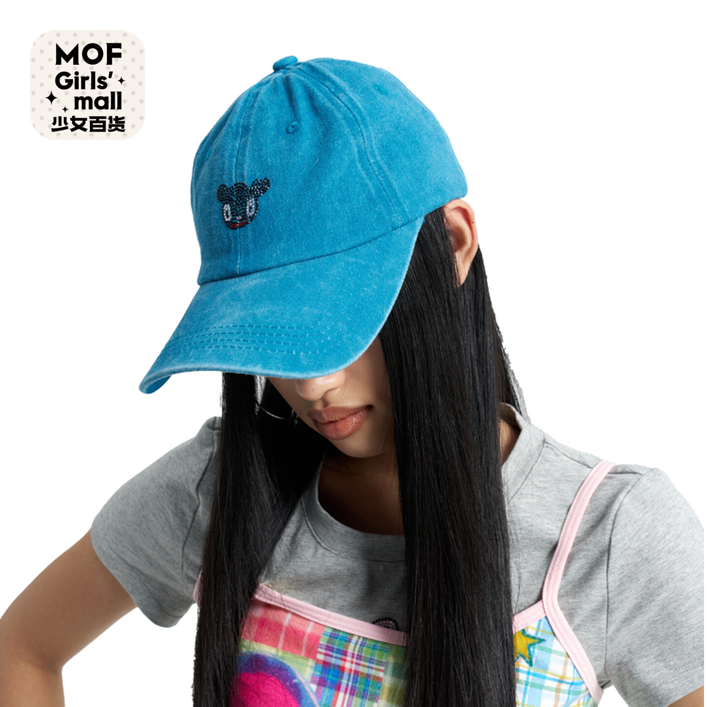 MOF少女百货  艺术家 棒球帽合集蓝色休闲