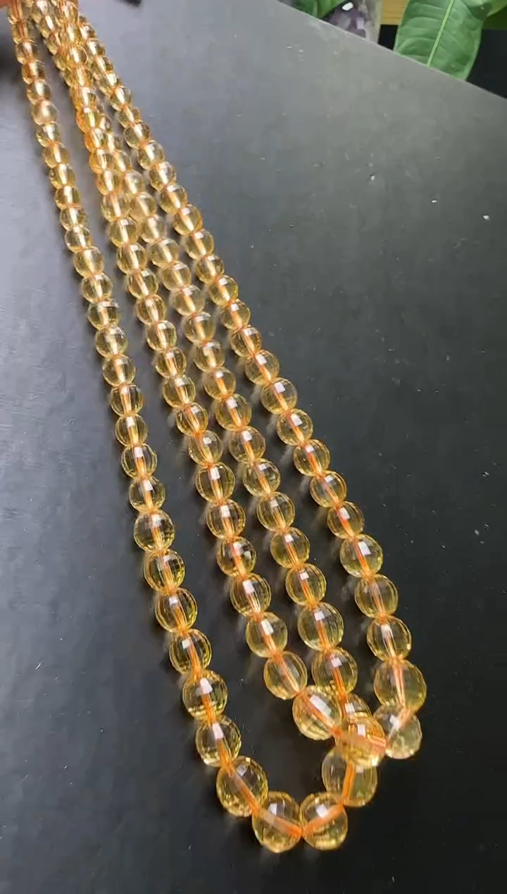 【闪购商品】水晶项链未镶嵌黄水晶塔链多样性发一 M10111