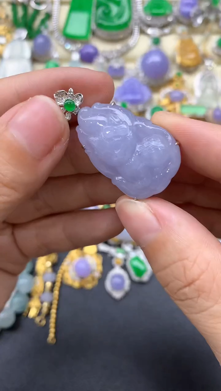 【闪购商品】翡翠颈饰18K金镶嵌553-中国好珍宝·1