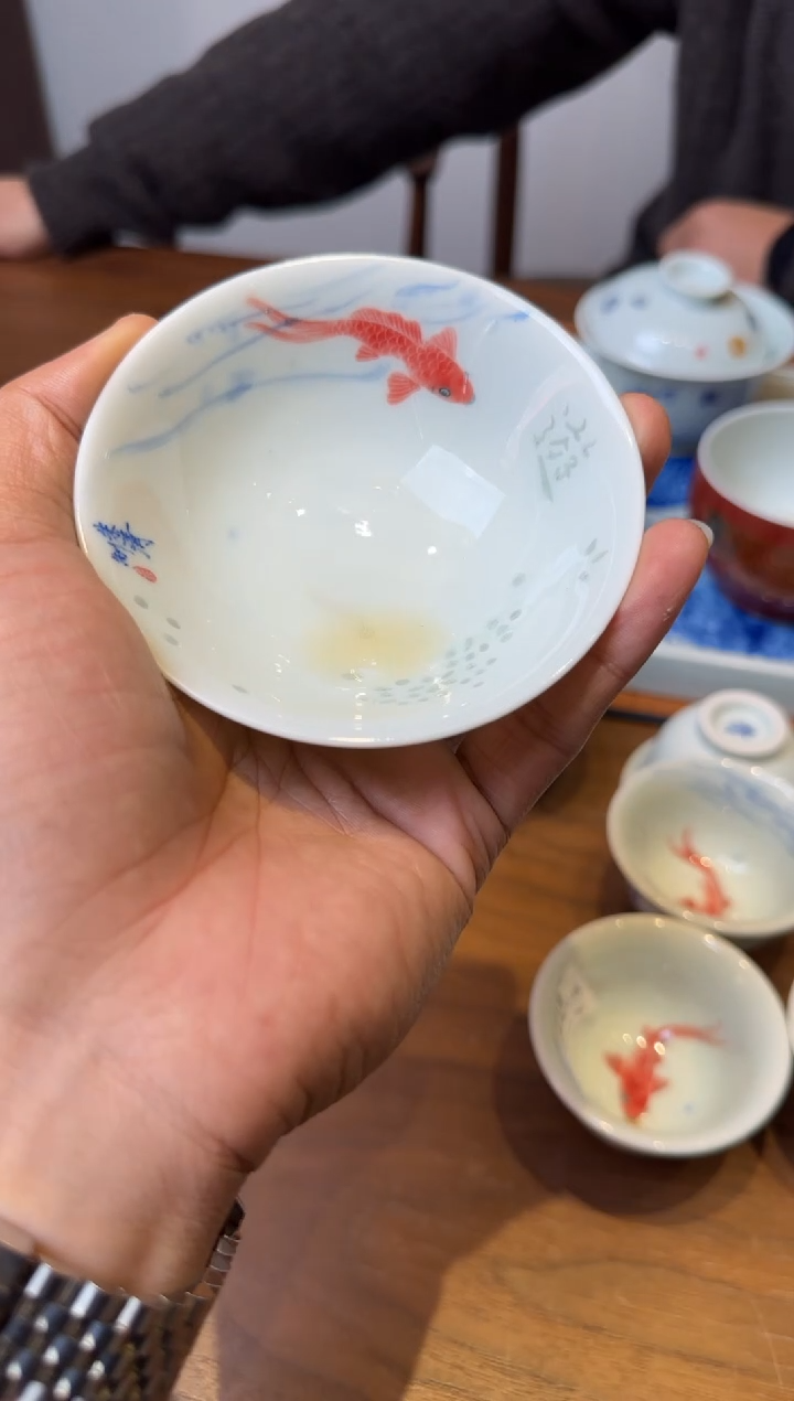 朱清 鲤鱼玲珑斗笠杯