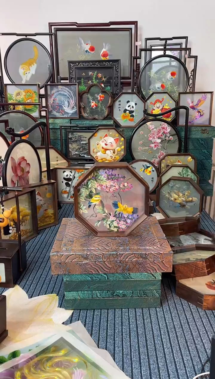 刺绣刺绣双面绣摆件