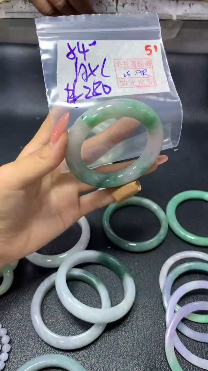 未镶嵌定制翡翠h*l51毛货需精细抛光定制+多样性发1+4280