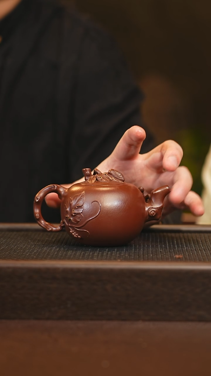 茶壶紫砂汤hh 松鼠葡萄 紫袍玉砂 200