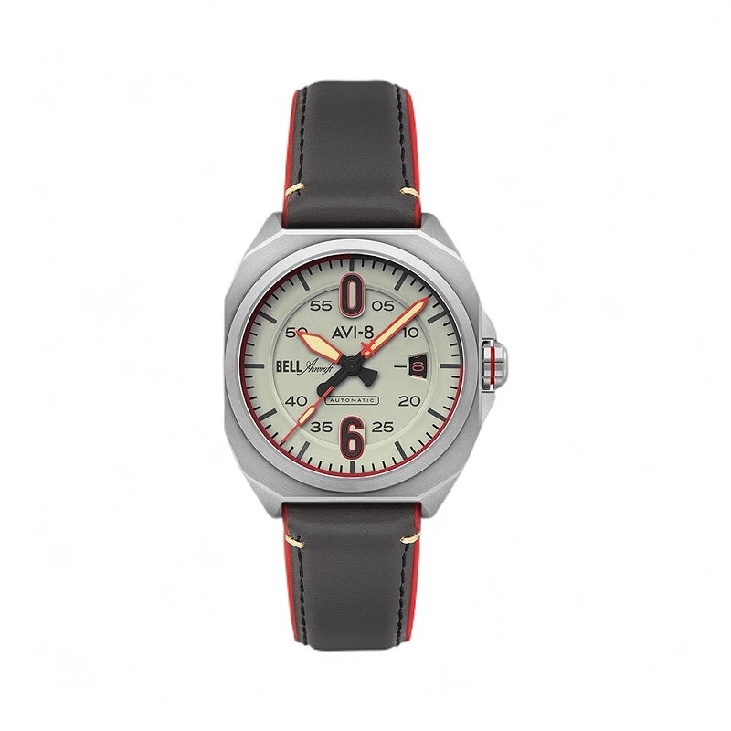AVI-8英国飞行员军表男士腕表AV-4115-07 沙漠卡其全夜光盘灰带