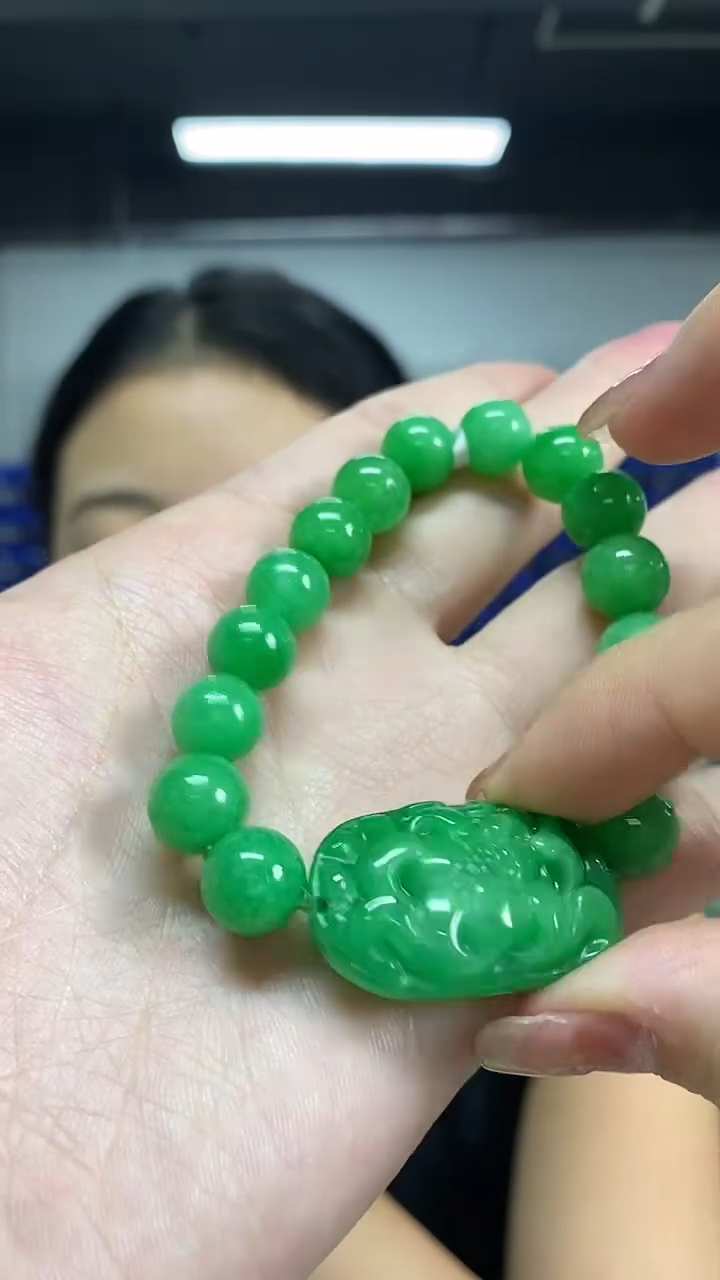 未镶嵌手链翡翠多样性发其一颜色微差