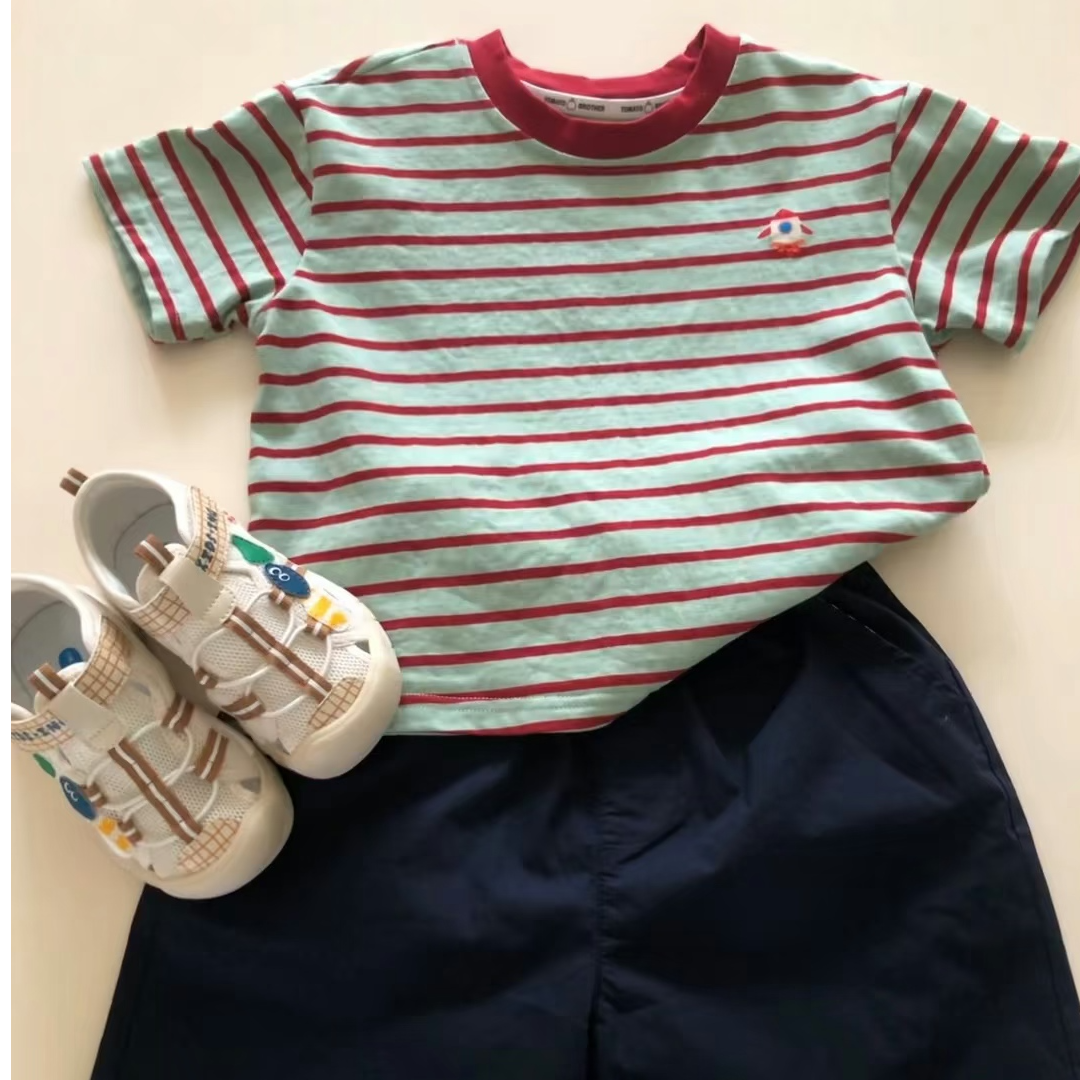 （159-399价格小雪）夏季儿童时尚韩宽松潮流印花短袖体恤