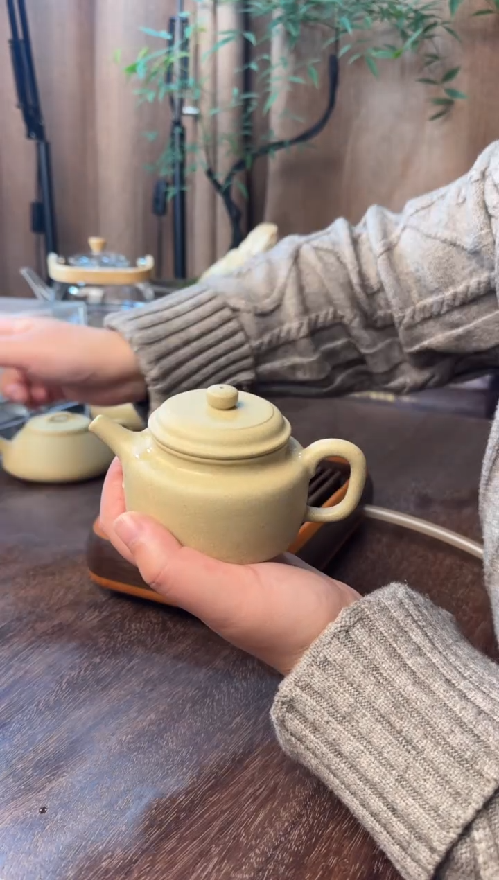 茶壶紫砂大亨德中-半手精工-挑纯至纯本绿-容量：180CC