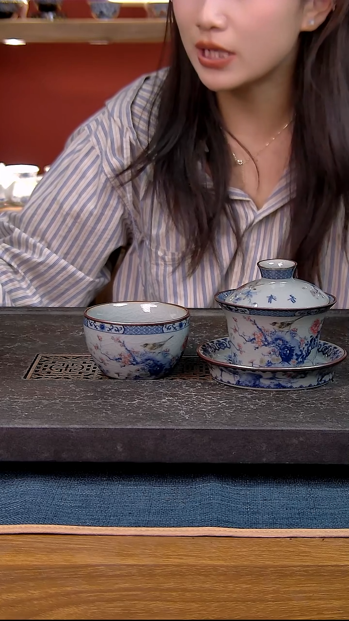 简装家用款2件套 老陶泥开片纹陶瓷茶具