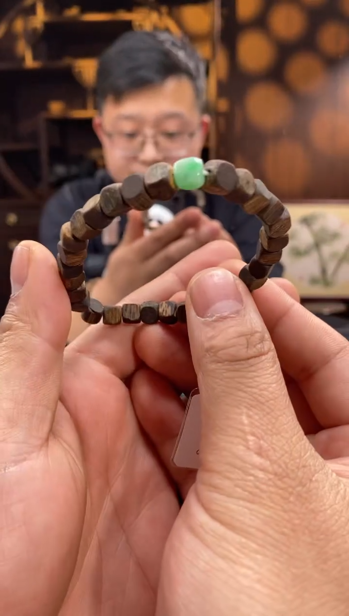 【闪购商品】翡翠手串未镶嵌（7）-1-18 翡翠珠子带配珠配饰