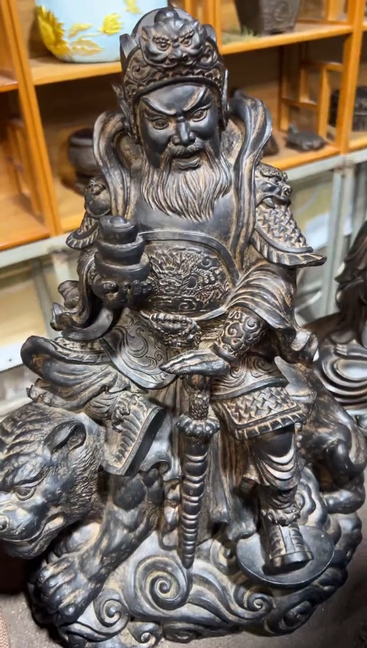 陶土【合成青石】财神驾到赵公明