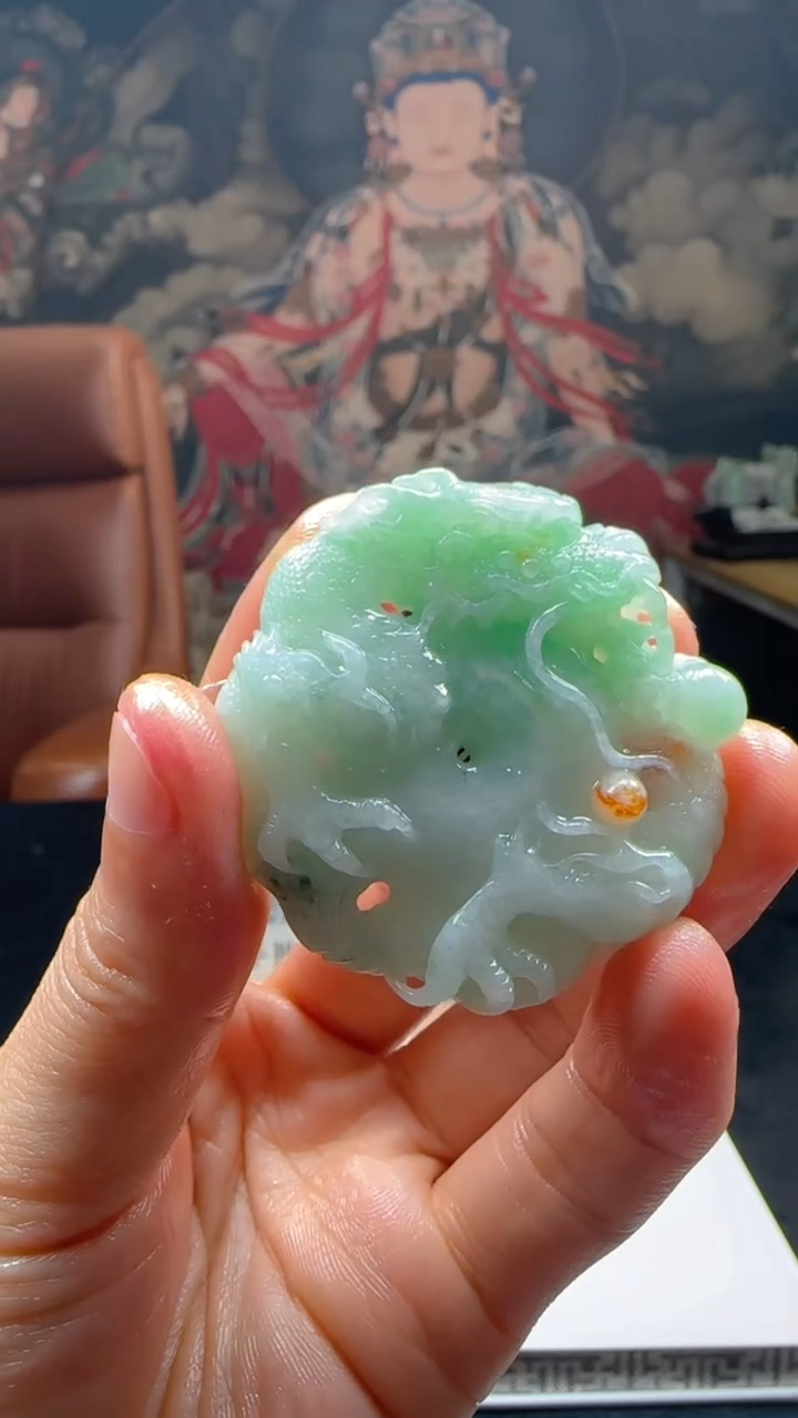 【闪购商品】定制翡翠未镶嵌L-@@QJXC1332