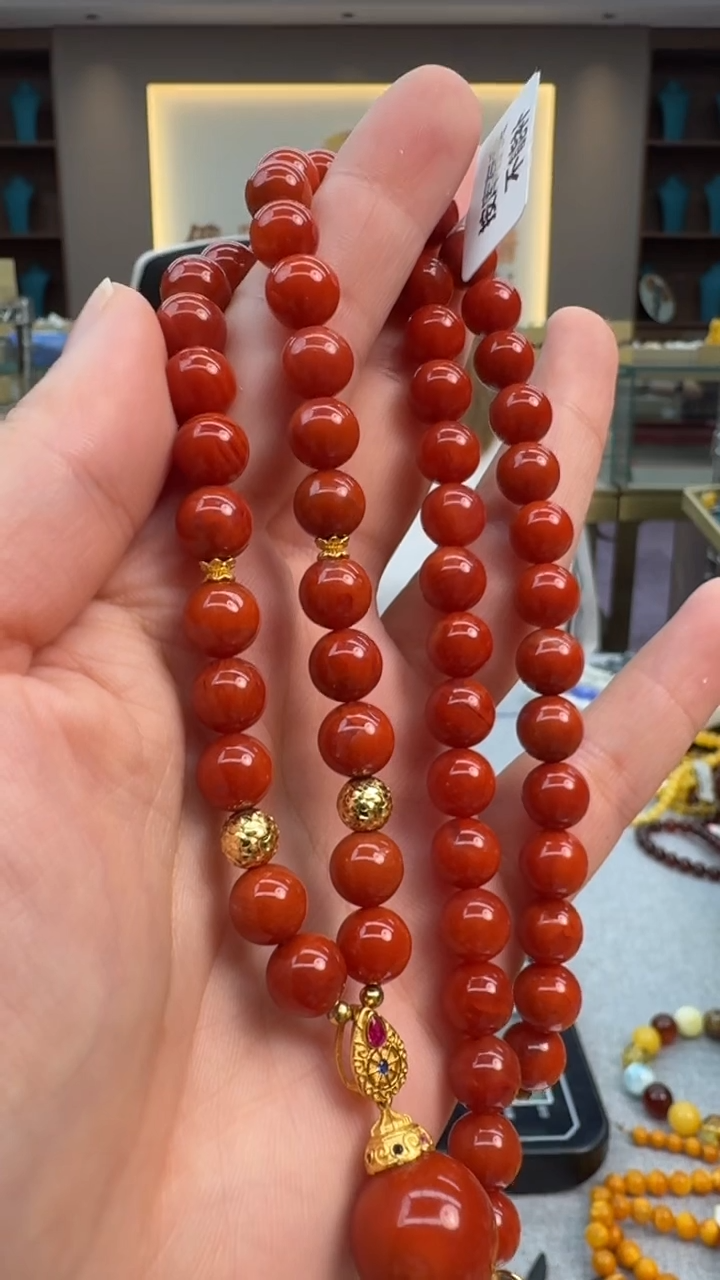 南红玛瑙未镶嵌颈饰330秒拍号 假一罚三