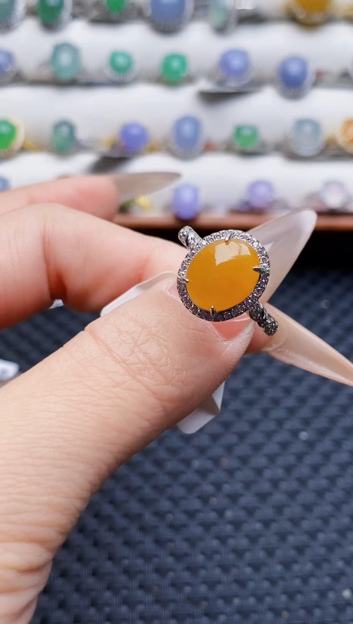 银S925镶嵌戒指翡翠1137