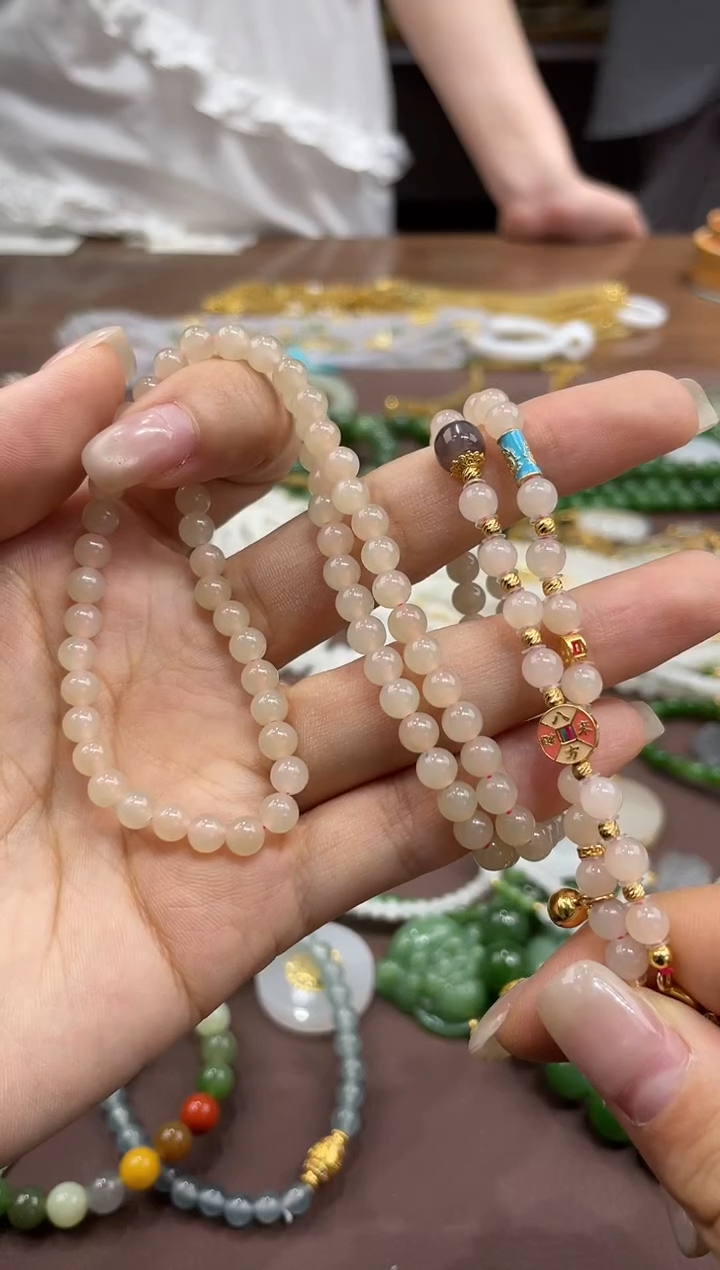 和田玉银S925镀金镶嵌颈饰TA0804-108-805