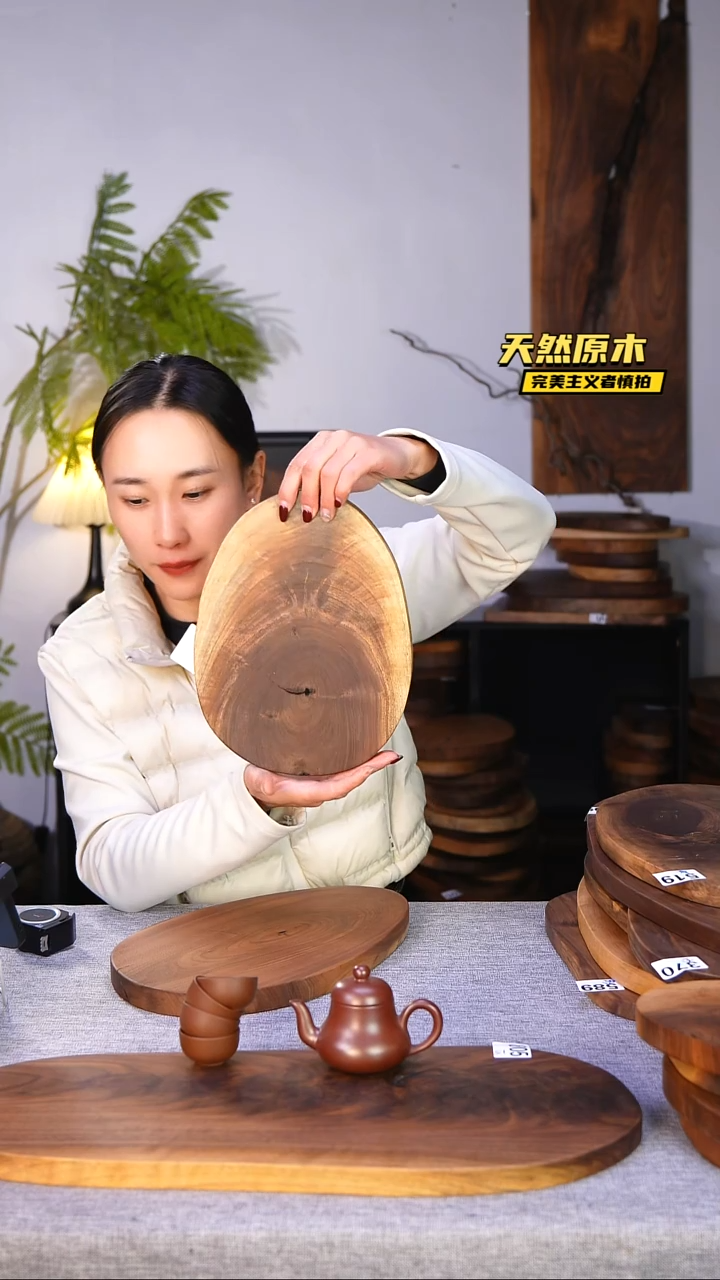 木北美黑胡桃原木.干裂疤结不属于商品质量问题完美主义者慎拍