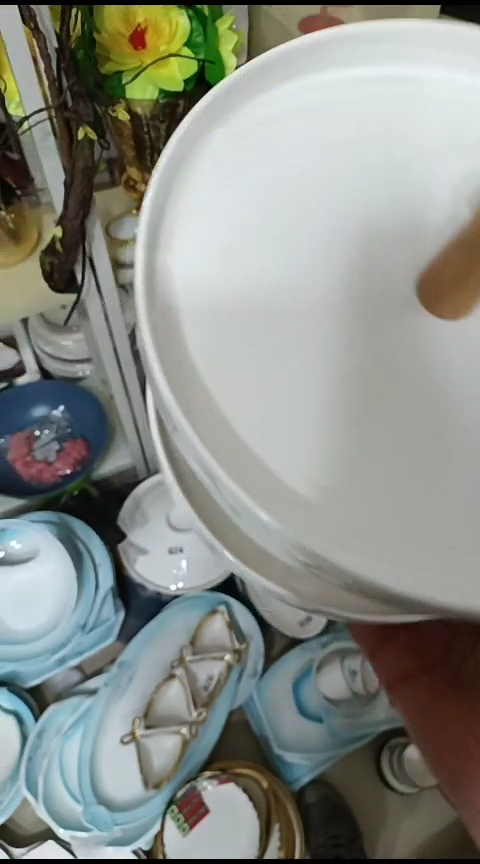 瓷520白色双层果盘