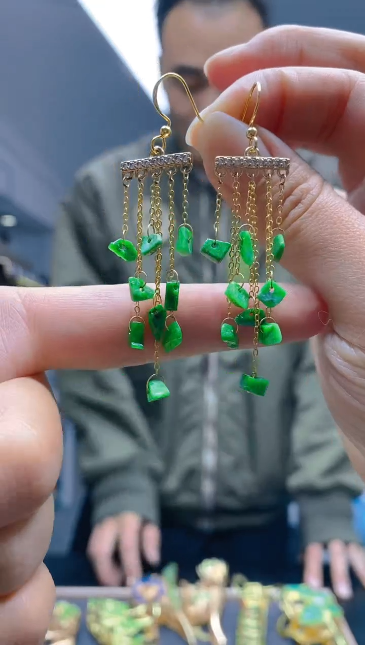 【闪购商品】翡翠耳饰合金0307翡翠耳钩