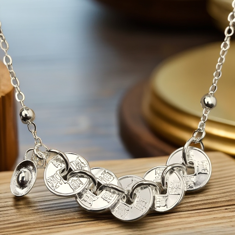 足银手链 元宝五帝币民族风手链
