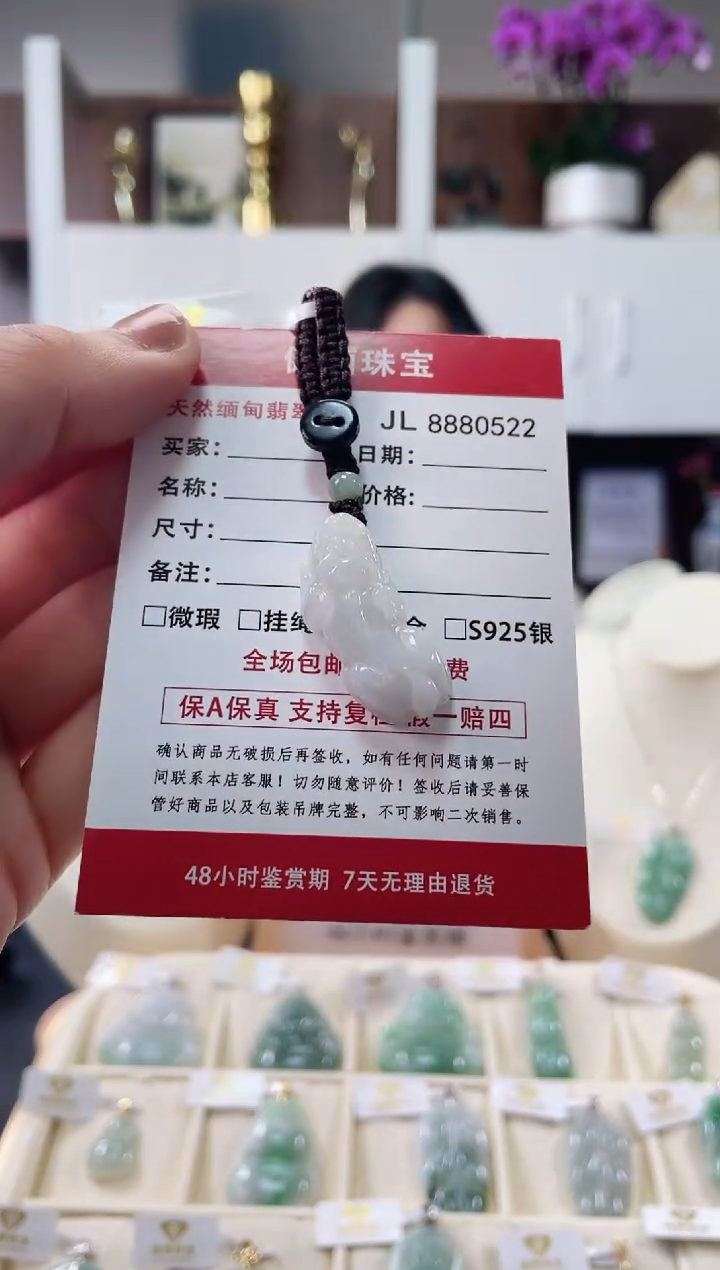 【闪购商品】翡翠颈饰未镶嵌天然缅甸翡翠 貔貅挂饰