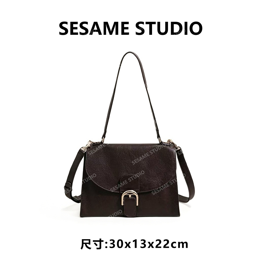 【芝麻集】SK-63127-咖啡RAIN.CUN休闲时尚百搭腋下女包