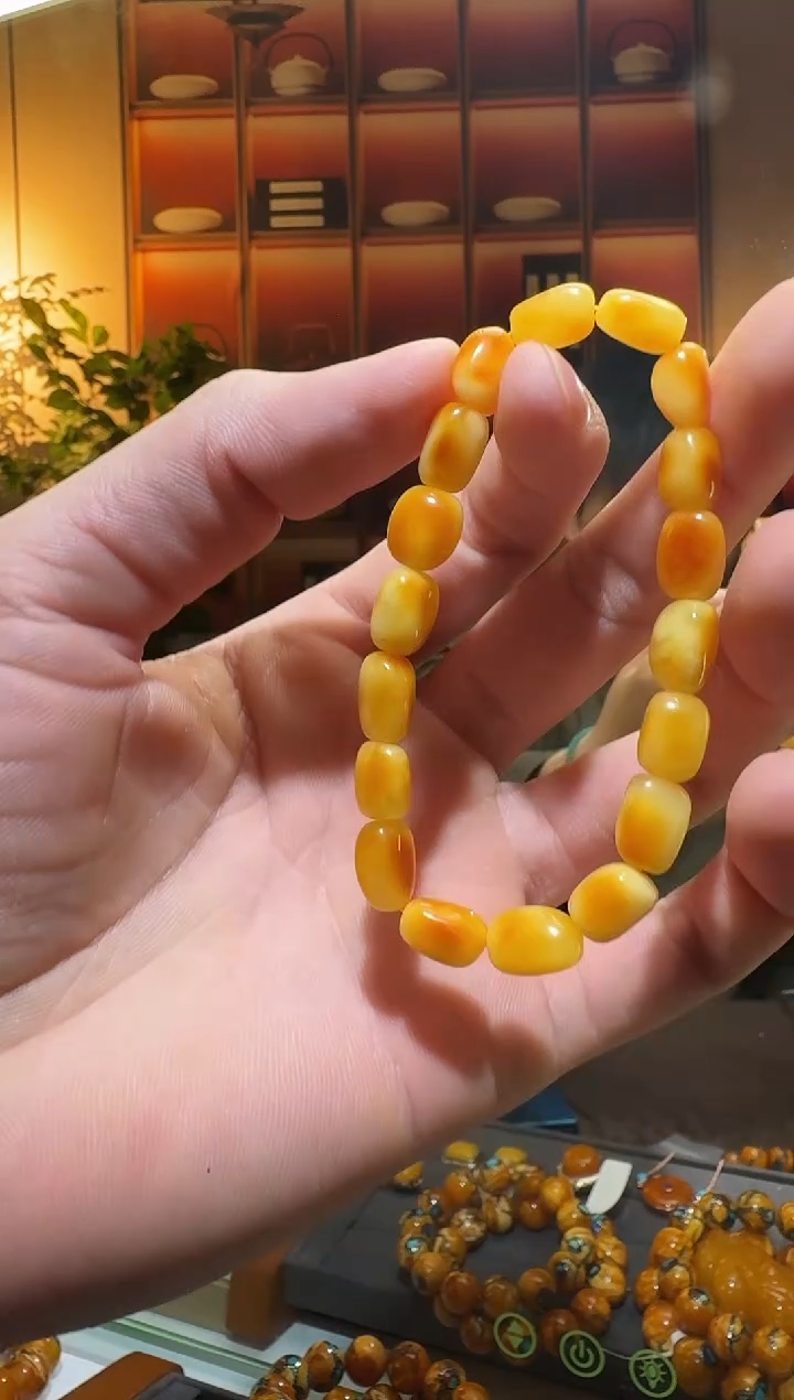 蜜蜡颈饰未镶嵌126天然蜜蜡珠宝奇石