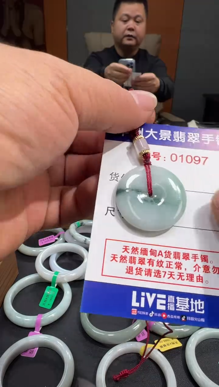 颈饰未镶嵌翡翠天然A货缅甸翡翠平安扣