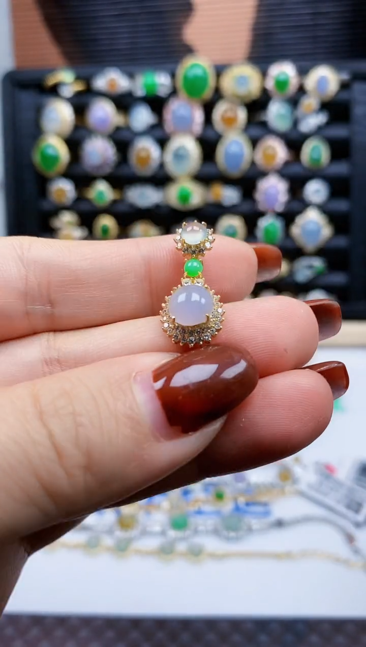 银S925镶嵌戒指翡翠421