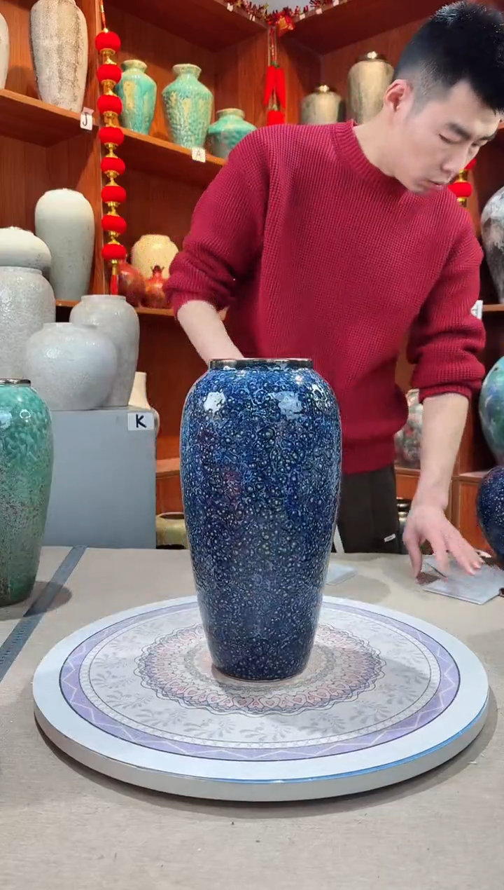 【闪购商品】瓶精品陶瓷花瓶 无花 紫水晶 大号