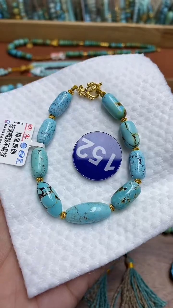 【闪购商品】绿松石手链银S925镶嵌152