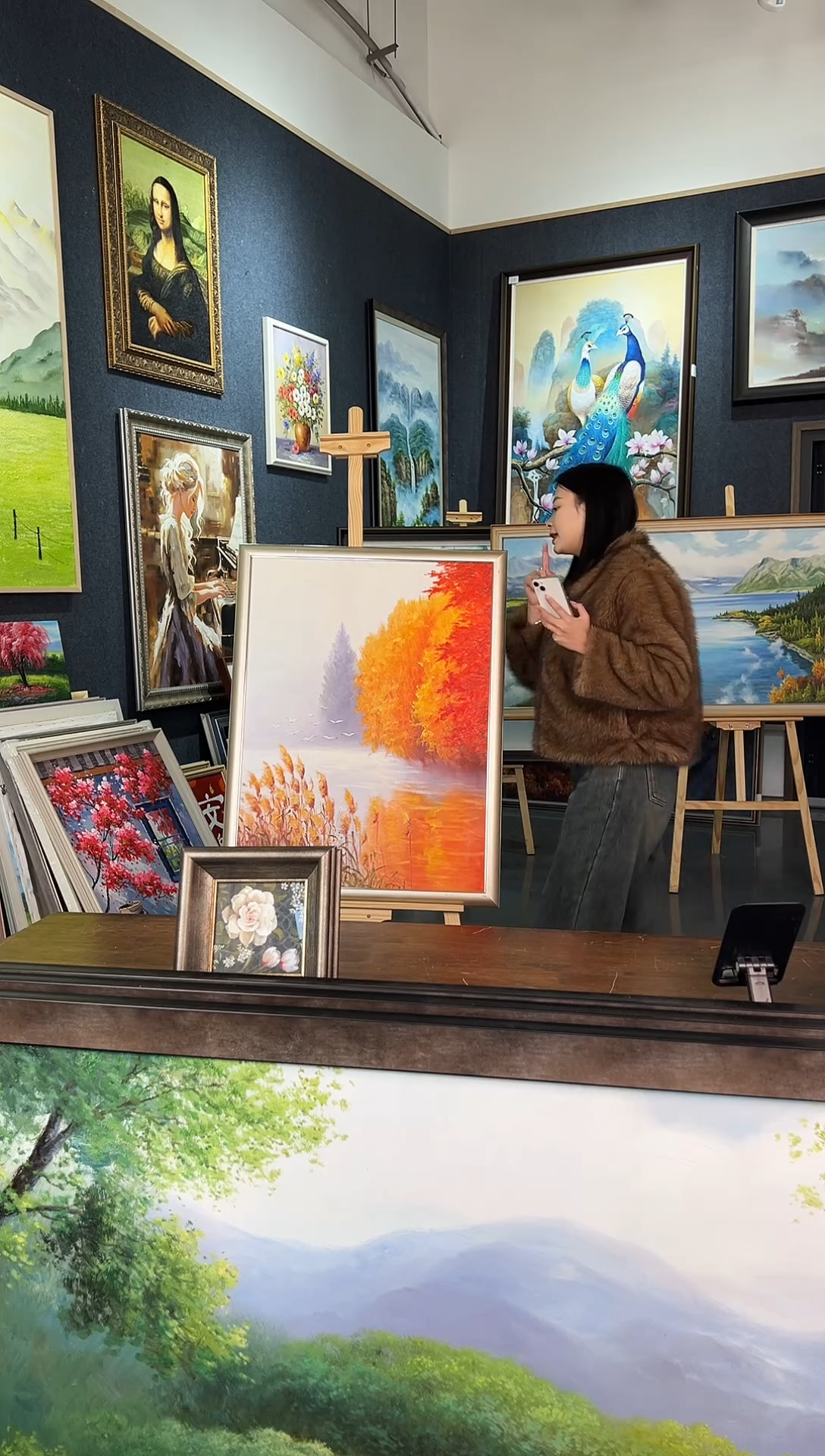 【闪购商品】油画9号 60*80 枫林-手绘油画