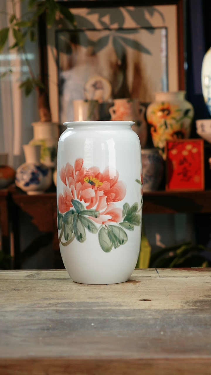 【闪购商品】瓷片景德镇纯手工釉下彩精品花瓶